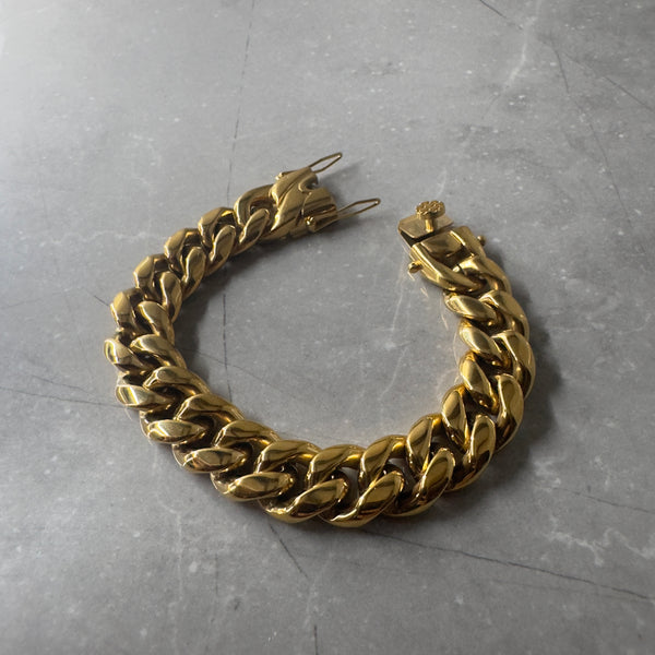 Gold Miami Cuban chain bracelet