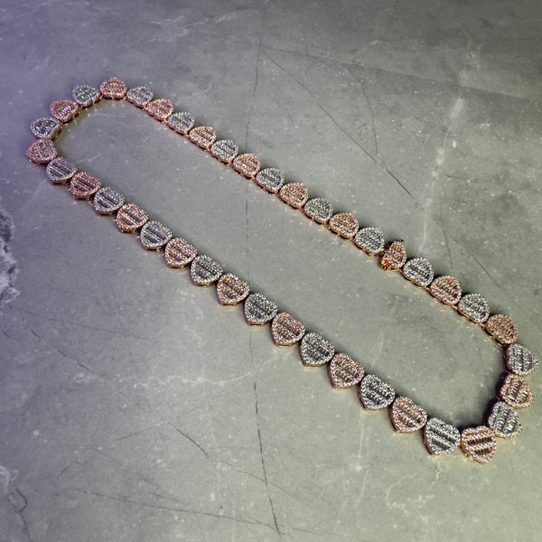 Heart baguette chain