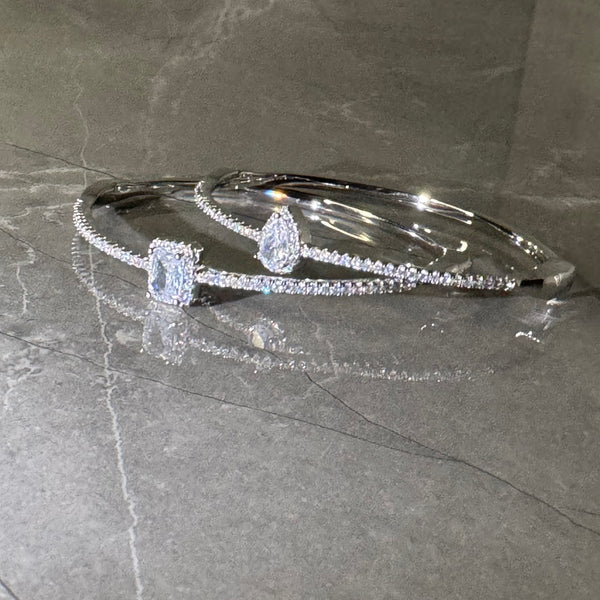 Iced cluster bangle set