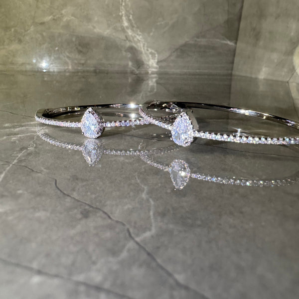 Iced Tear drop bangle