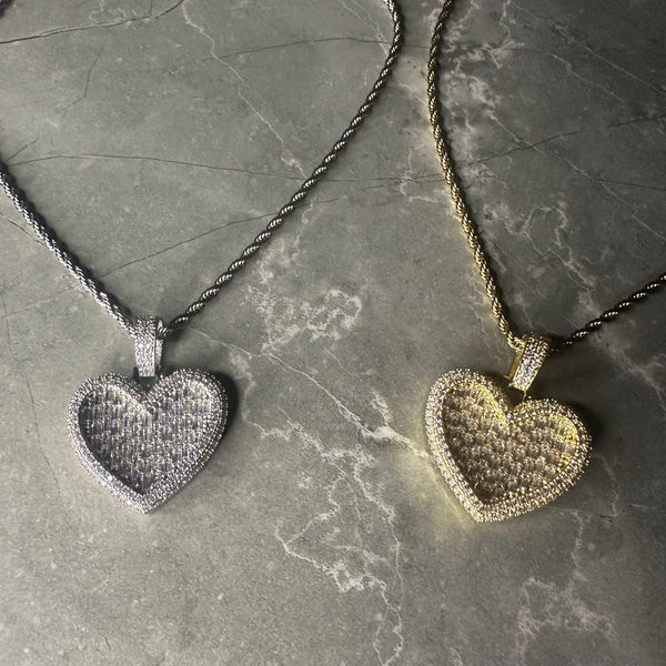 Baguette Heart Pendant