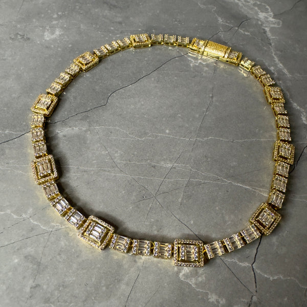 Three Row Baguette chain