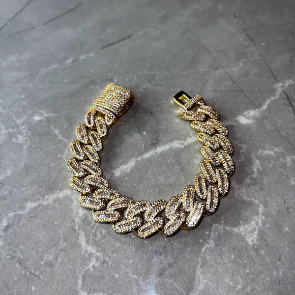 15mm Cuban Baguette Bracelet